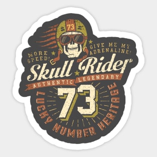 Grunge skull racer Sticker